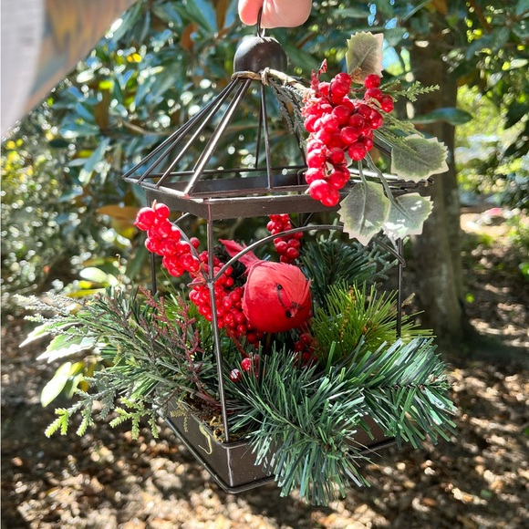 Vintage Handmade Birdcage Decor Hangable Cardinal Holiday/Everyday Decor - Picture 6 of 8